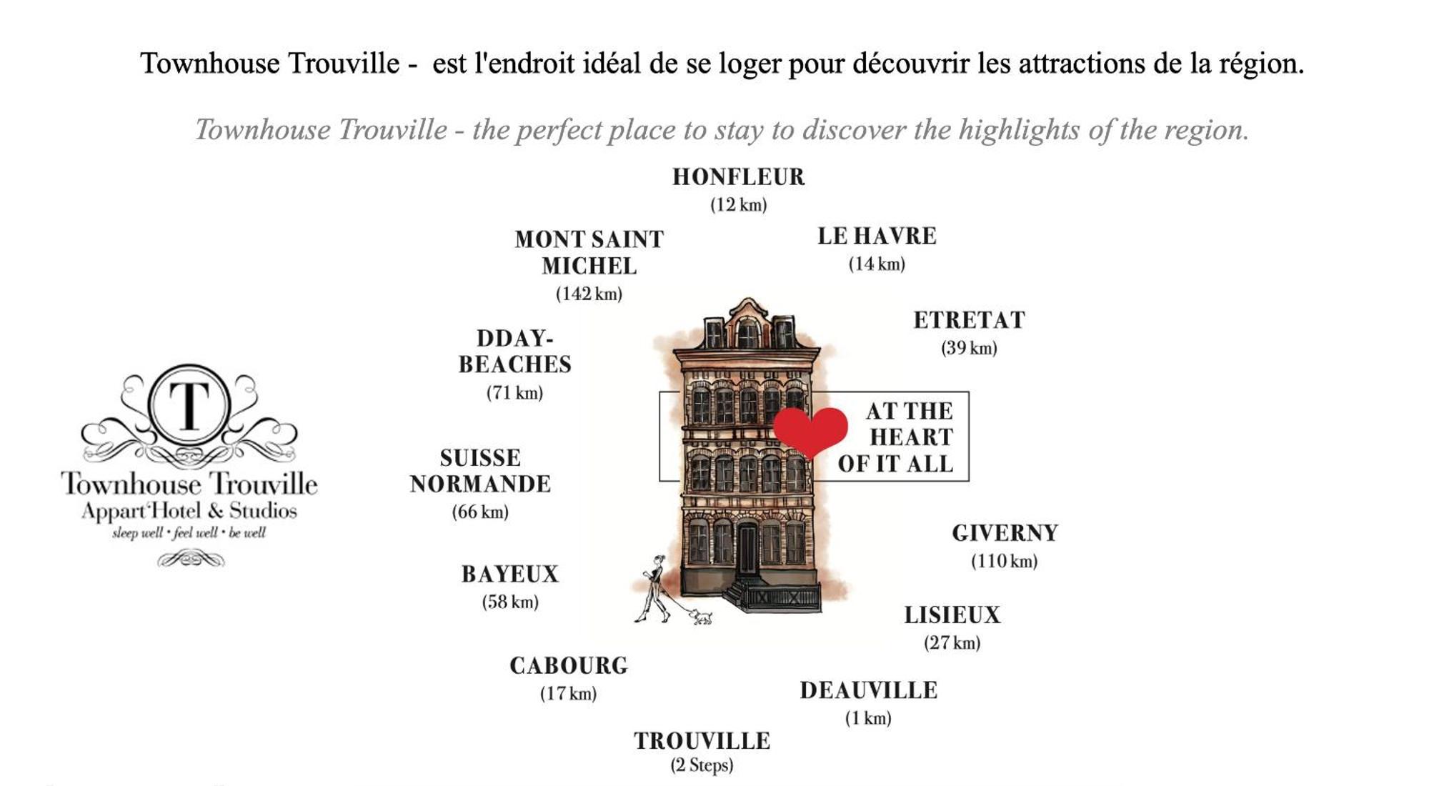 Townhouse Trouville - Appart'Hotel & Studios Luaran gambar